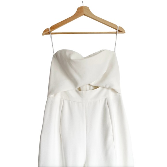 Black Halo Jada Jumpsuit White Porcelain Women’s 12 - Picture 7 of 11